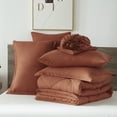 thumbnail image 6 of Davulos Twin Comforter Set Orange Bed in a Bag Twin Size 5 Pieces, Luxury Soft Bed Set for All Seasons, Bedding Set with Down Alternative Comforter, Sheets, Pillowcases & Shams, 6 of 7