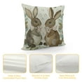 thumbnail image 4 of Wuche  Happy Easter Buffalo Plaid Brown Rabbits Throw Pillow Covers,Eucalyptus Leaves Bunny Eggs Cushion Case Decoration for Sofa Couch, 4 of 5