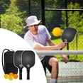thumbnail image 2 of Pickleball Set With 2 And 4 For Outdoor Sports For Beginners Lightweight With Ergonomic Handle And Durable Fiberglass Face, 2 of 7