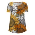 thumbnail image 3 of Birdeem Mode Femmes Été T-Shirt Imprimé Ample Col Rond Manches Courtes Blouse Décontractée, 3 of 6