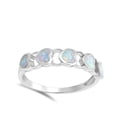 thumbnail image 4 of CHOOSE YOUR COLOR White Simulated Opal Heart Promise Love Ring .925 Sterling Silver Band CZ Female Size 10, 4 of 4