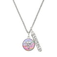 thumbnail image 1 of Delight Jewelry Silvertone Domed Multi Color DNP Silvertone Sisters Best Friends Forever Bar Charm Necklace, 23", 1 of 4
