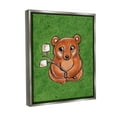 thumbnail image 4 of Stupell Industries Bear with S'mores Animals & Insects Painting Gray Floater Framed Canvas Art Print Wall Art, 25 x 31, 4 of 10