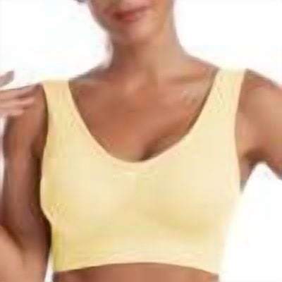 Womens Sports Bras, Push Up Yoga Comfort Seamless Tank Top Stretchy Workout Bra with Removable Pads