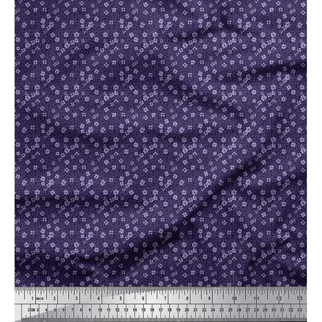Soimoi Moss Tissu Georgette Imprimé Floral 1 Yard 42 Pouces de Large