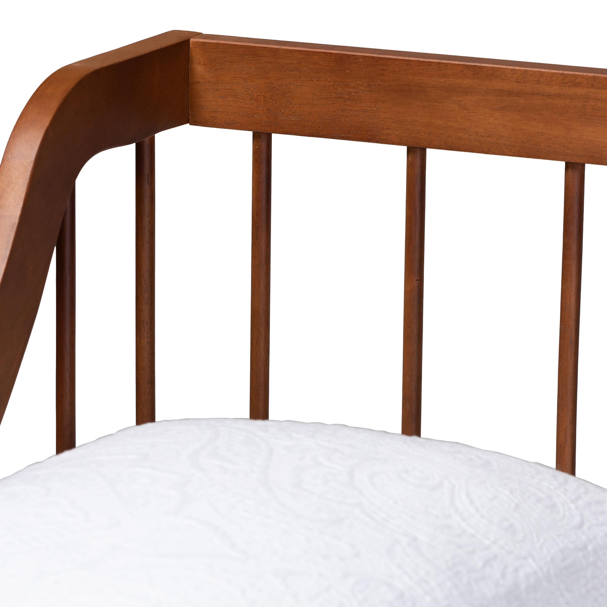 Baxton Studio Helio Mid-Century Daybed, Twin, Walnut Brown