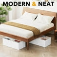 thumbnail image 7 of SpaceAid 2 Pack 10" High Under Bed Storage Containers, Fabric, White, 7 of 7