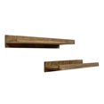 thumbnail image 1 of del Hutson Designs 24 Inch Rustic Luxe Wooden Floating Shelves, Dark Walnut, 1 of 6