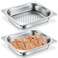 thumbnail image 1 of Pack 2-1/2 Inch Deep Half Size Perforated Steam Pan Stainless Steel Perforated Steam Table Food Pan Restaurant Supplies For Kitchen (2.5 Inch Deep), 1 of 5