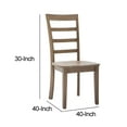 thumbnail image 5 of Moe 18 Inch Wood Dining Chair Ladder Back Set of 2 Brushed Brown - Saltoro Sherpi, 5 of 6