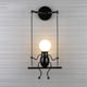 thumbnail image 1 of Columpio de muñeca de moda Simple para niños, candelabro de pared moderno para sala de estar, dormitorio, lámpara de pared creativa para cabecera, regalo de vacaciones/boda (negro) Zhivalor GX-041, 1 of 4