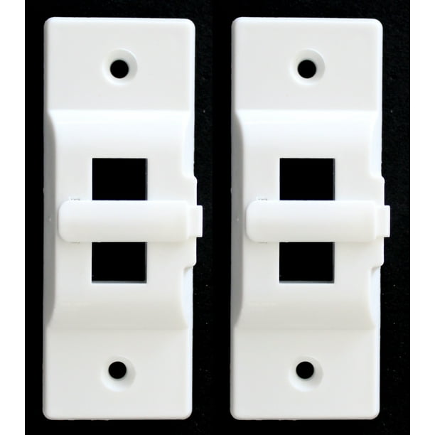 2 Pack White Hinge Lock Light Switch Guard Cover Prevent accidental turning on & off