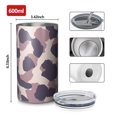 thumbnail image 4 of 20oz Coffee Tumblers Pink and Purple Of Leopard Print Stainless Steel Vacuum Insulated Travel Tumbler Coffee Cups Mug with Lid and Straw with Cleaning Brush for Cold & Hot Drinks, 4 of 5
