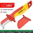 thumbnail image 2 of LAOA VDE Insulated Electrician Knife 1000V Cable Stripping Knife Straight Curved Hook Fixed Blade Wire Strippe (VDE Hook Stripper), 2 of 11