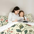 thumbnail image 5 of Feelyou Vintage Rustic Flower Queen Comforter Set, Plant Botanical Bedding Sets, Western Countryside Reversible Bedding Comforter Set, Ultra Soft Home Decor, 3-Piece, 5 of 8