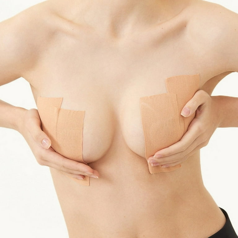 Boob Tape Breast Tape Adhesive Bra Petal Backless Nipple Covers Waterproof  Bob Chest Tape for Large Breasts 2 Pcs