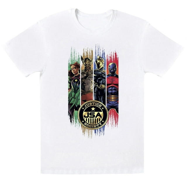 DC Comics Garçons Noir Adam JSA Insigne d'Or T-Shirt
