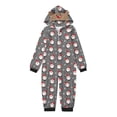 thumbnail image 4 of Odeerbi Christmas Onesie Pajamas for Family Holiday Sleep Jumpsuit Long Sleeve Family Christmas Pajamas Matching Sets Kids Fashion Lattice Print Plush Jumpsuit Sleepwear PJs Set Gray, 4 of 4