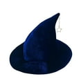 thumbnail image 4 of MERIGLARE Halloween Witch Hat Pointed Hat for Stage Performance Masquerade Fancy Dress Dark Blue, 4 of 8