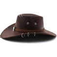 thumbnail image 6 of OJSFQUFP Cowboy Hat for Women and Men with Shapeable Wide Brim Cattleman Western Hats for Cowboys, 6 of 8