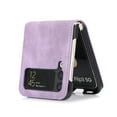 thumbnail image 3 of Dteck Leather Wallet Case for Samsung Galaxy Z Flip 3 with Card Slots Card Holders Shockproof Protective Folding Case For Samsung Galaxy Z Flip 3,Purple, 3 of 6