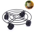 thumbnail image 4 of mmirethe Support de Plante en Pot en Fer Robuste avec Roues Support de Pot de Fleurs Rond pour Intérieur Extérieur, 4 of 6