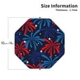 thumbnail image 2 of Yiaed Red White Blue Fireworks Print Leather Coasters for Drinks - Cup Coasters Coffee Table Kitchen Table Bar, Home & Office Gifts Handmade Drink Coasters-Octagon, 2 of 6