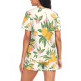 thumbnail image 2 of joogoo Women's Pajama Set Lemon with Floral Spring Short Sleepwear Loungewear with Pockets M, 2 of 7
