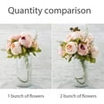 thumbnail image 3 of Visland Artificial Flowers Silk Plastic Fake Peony Flower Vintage Peonies Bouquet DIY Wreath for Home Wedding Centerpieces Decor, 3 of 8