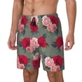 thumbnail image 2 of Uemuo Rose Flowers Pattern Mens Swim Trunks Quick Dry Board Shorts with Mesh Lining, Stretch Beach Shorts Quick Dry No-Chafing Board Shorts-Medium, 2 of 9