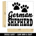 thumbnail image 2 of German Shepherd Dog Paw Prints Fun Text Self-Inking Rubber Stamp Ink Stamper - Yellow Ink - Small 1 Inch, 2 of 7