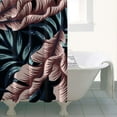 thumbnail image 5 of Hawaiian Tropical Island Shower Curtain with 6 Hooks, Waterproof Fabric, Artistic Boho Tropical Sunset Palm Tree Design for Bathroom Decor, Machine Washable Coastal Paradise Bath Curtain, 5 of 5