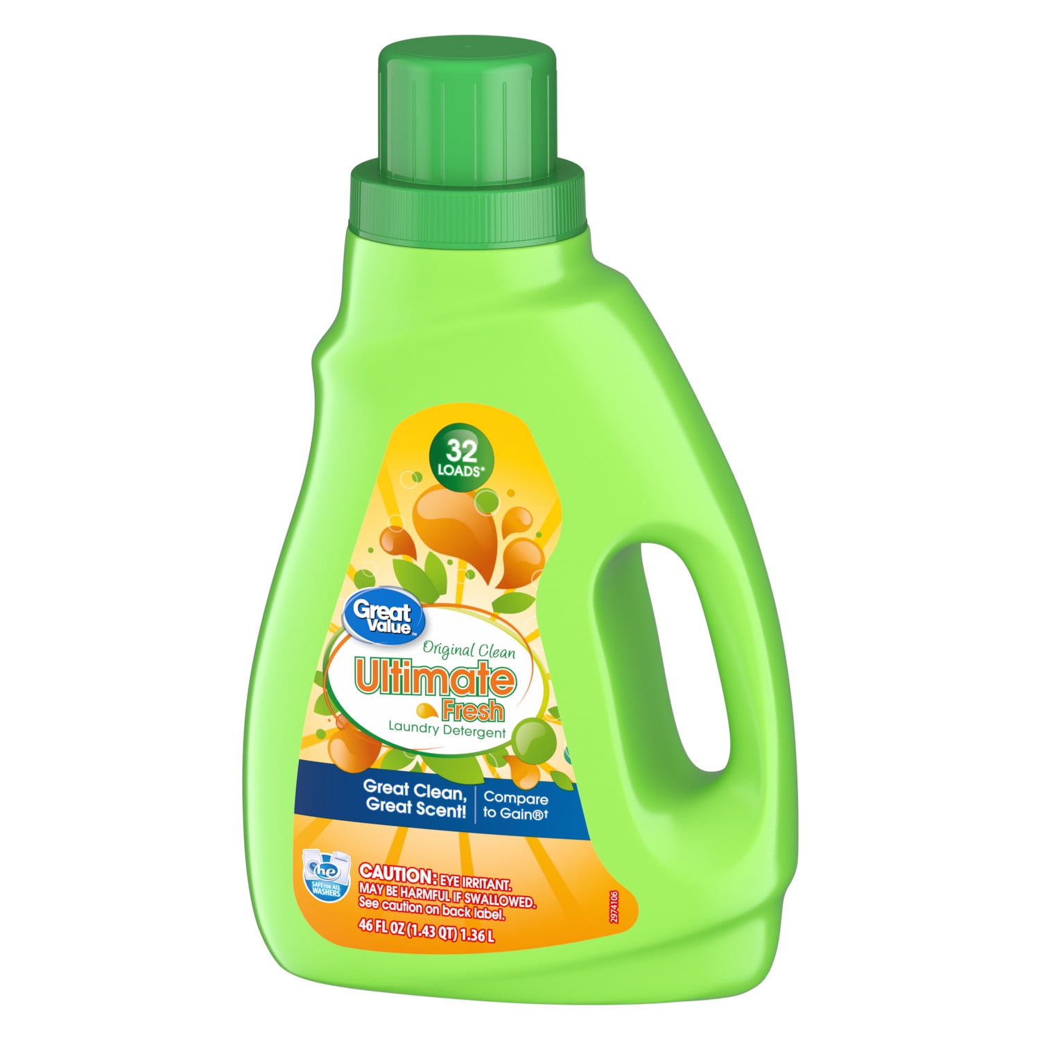 Great Value Ultimate Fresh Laundry Detergent Original Clean 46 fl oz Walmart