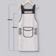 thumbnail image 3 of Delantal de aceite impermeable de longitud extendida, ropa de trabajo de cocina de gran tamaño Unisex, delantal de Chef para restaurante, monos para lavar platos para uso doméstico, 3 of 5