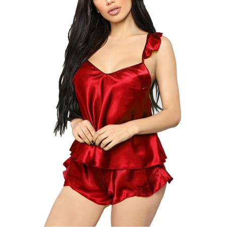 

Lisenrain Lingerie Babydoll Underwear Women´S Sleepwear Chemise Lace Satin
