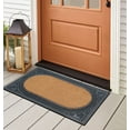 thumbnail image 5 of A1HC Natural Coir and Rubber Door Mat, 24x39, Thick Durable Doormats for Indoor Outdoor Entrance, Heavy Duty, Low Profile Door Mat, Easy to Clean, Long Lasting, Front Porch Entry Rug, Black Finish, 5 of 7