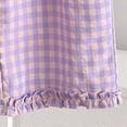 thumbnail image 5 of Sgkm Baby Girl Outfits Ruffle Birthday Girl Outfit Summer Plaid Tank Top Loose Pants Kids Clothes Purple 3-4 Years, 5 of 6