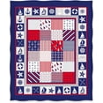 thumbnail image 3 of Nautical Anchor Blanket Birthday Mother''s for Dad Men Boys Women Kids Girls Sea Adventure Ocean Theme Ship Starfish Bedroom Bed Decor Soft Cozy Throw Blankets 50"x60", 3 of 6