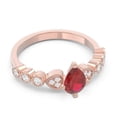 thumbnail image 3 of 1.25 Carat Natural Diamond Red Ruby Gemstone Luxurious Engagement Ring for Ladies Solid 14K Rose Gold Size 7 by Diamond-Capitals, 3 of 8