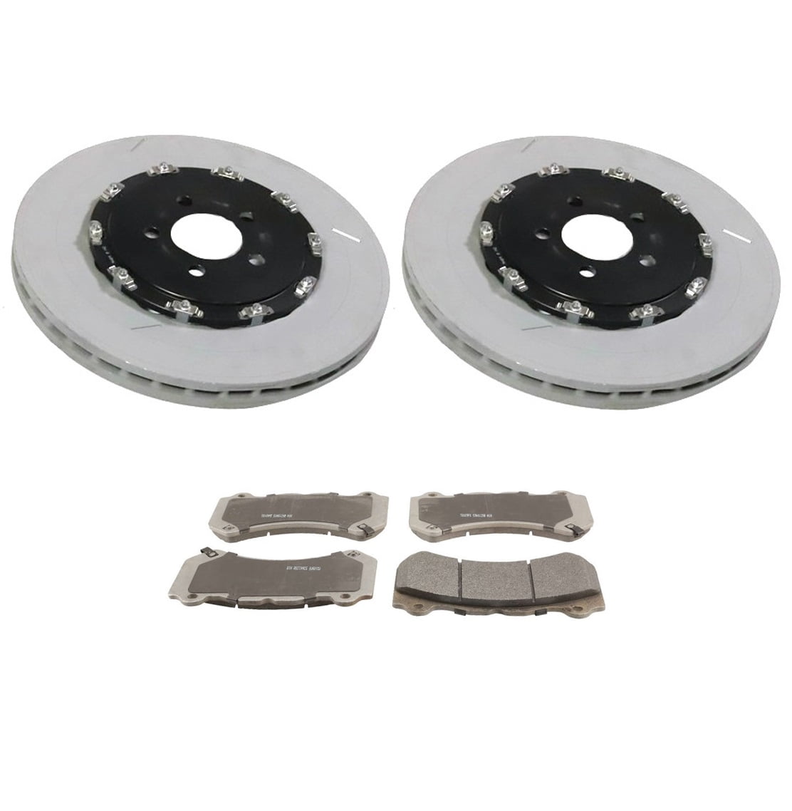 Genuine OEM Front Brake Kit Slotted Vented 5 Lugs Cast Iron Disc Rotors
