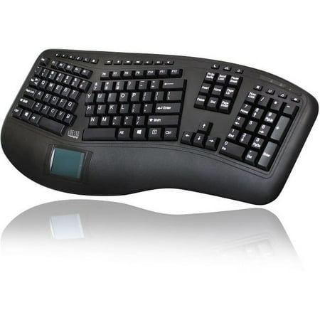 Adesso 2.4GHz Wireless Ergonomic Touchpad Keyboard (WKB4500UB_3)