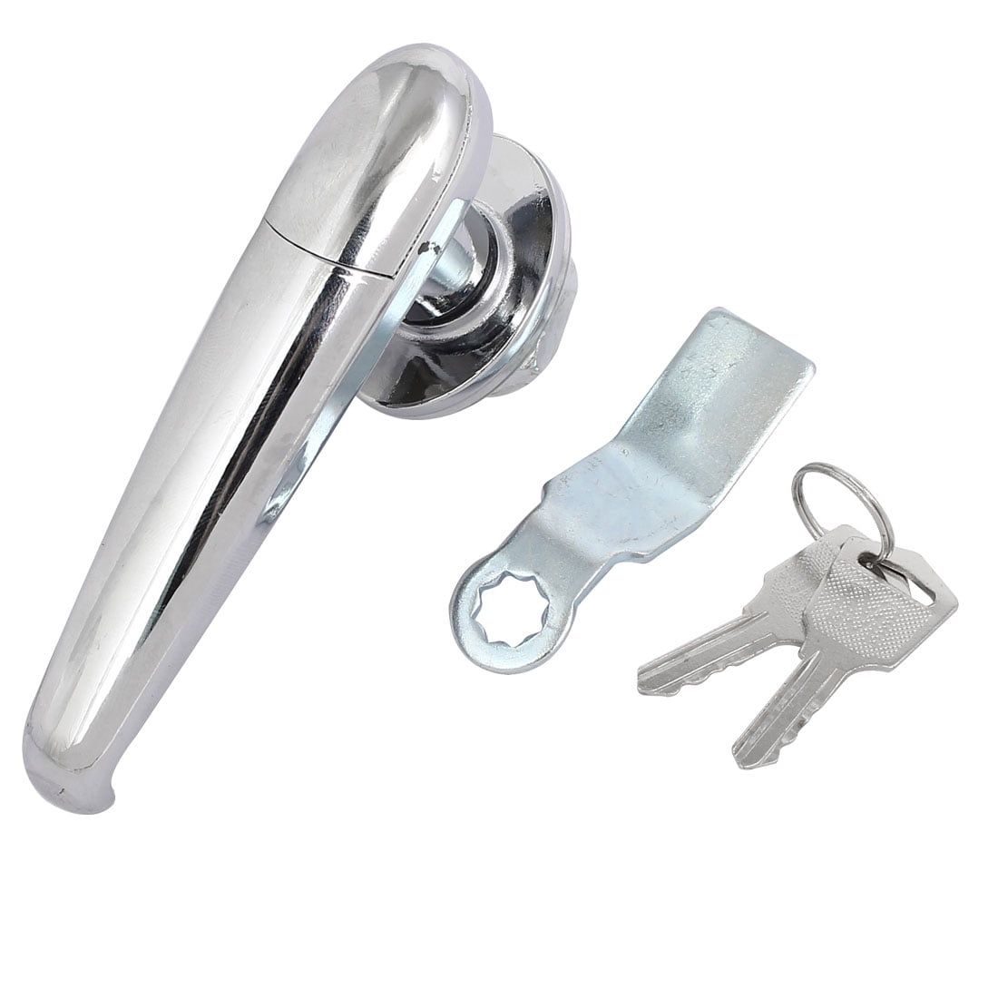 Rotary Handle Recessed Metal Lock w 2 Keys for File Door