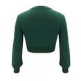 thumbnail image 2 of Woman Casual Solid Color Round Neck Short Long Sleeve Top Women Sweater, 2 of 7
