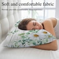 thumbnail image 5 of Eucalyptus Leaves Pillow Covers, Linen Long Throw Pillow Case, Daisy Spring Floral Botanical Wooden Holiday Pillow Protector Decorative Cushion Cover for Living Room/Bedroom 20" x 36", 5 of 8