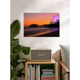 thumbnail image 2 of Awkward Styles Santa Monica Poster Wall Art Santa Monica Beach View Unframed Decor for Home California Night Lights Photo Art Kitchen Decor Ideas Vintage Wall Art for Office Printed Art Picture, 2 of 3