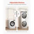 thumbnail image 2 of KFFKFF Storage Racks Above Washer and Dryer, 5-Level Clothes Drying Stand with Hanging Rod and Hooks, Dual Row Adjustable Space Optimizer, Ideal for Laundry Room Storage & Arrangement, White, 2 of 9