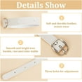 thumbnail image 4 of 12 PCS Imitation Leather Luggage Tag Straps 7.8inch Floral White Leather Luggage Tag Loops with Alloy Buckle Suitcase Name Strap Tag Holders for Suitcases Backpacks Hanging Accessories DIY, 4 of 6