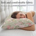 thumbnail image 5 of Pink Flowers Pillow Covers 16"x24", Green Country Botanical Floral Leaves Soft Brushed Microfiber Breathable Throw Pillow Covers, Decorative Pillowcase with Zipper for Couch Sofa Bedroom Living Room, 5 of 9