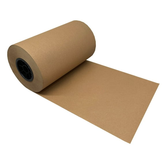 UOFFICE Kraft Paper Roll 600'x12" 50lb Brown Wrapping Cushioning Fill