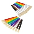 thumbnail image 2 of 0x Handle Paint Brushes Acrylic Oil Drawing Coloring Round Flat,Wood Handle Brushes, 2 of 8